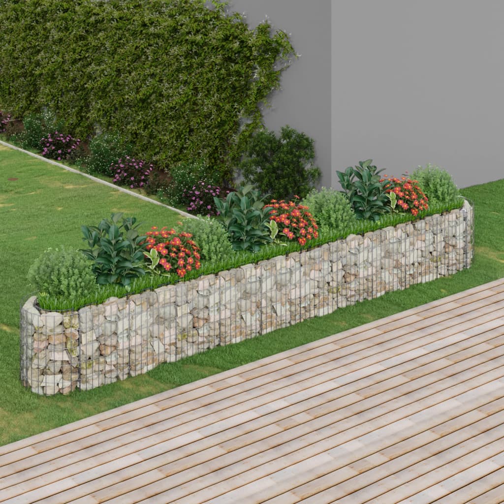 Gabion plantenbak verhoogd 400x50x50 cm gegalvaniseerd ijzer is nu te koop bij PeponiXL, paradijselijk wonen!