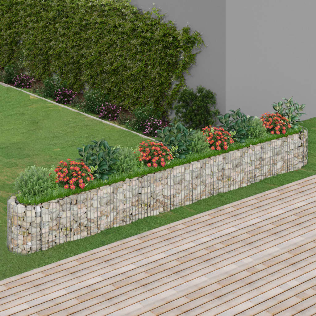 Gabion plantenbak verhoogd 470x50x50 cm gegalvaniseerd ijzer is nu te koop bij PeponiXL, paradijselijk wonen!