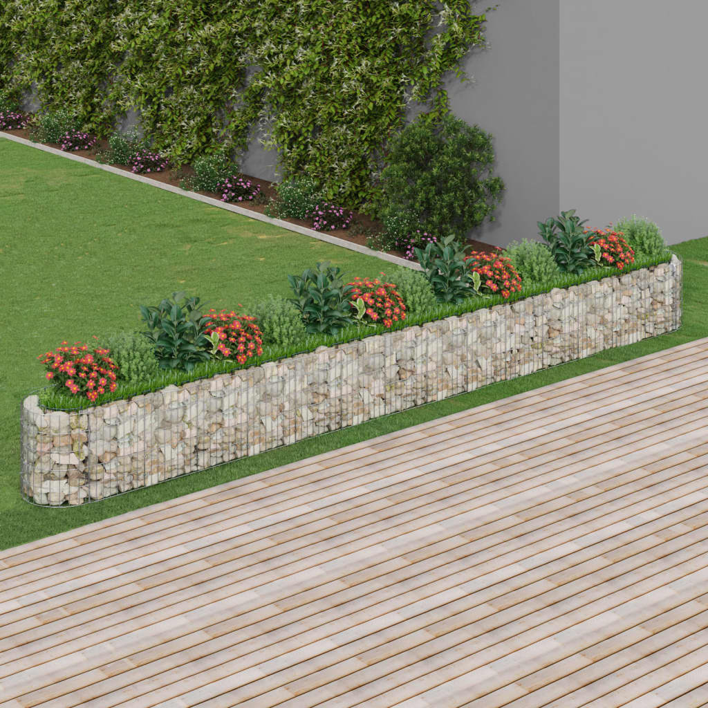 Gabion plantenbak verhoogd 540x50x50 cm gegalvaniseerd ijzer is nu te koop bij PeponiXL, paradijselijk wonen!