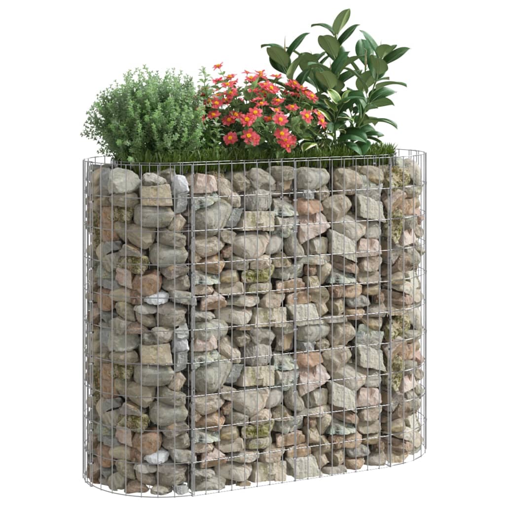 Gabion plantenbak verhoogd 120x50x100 cm gegalvaniseerd ijzer is nu te koop bij PeponiXL, paradijselijk wonen!