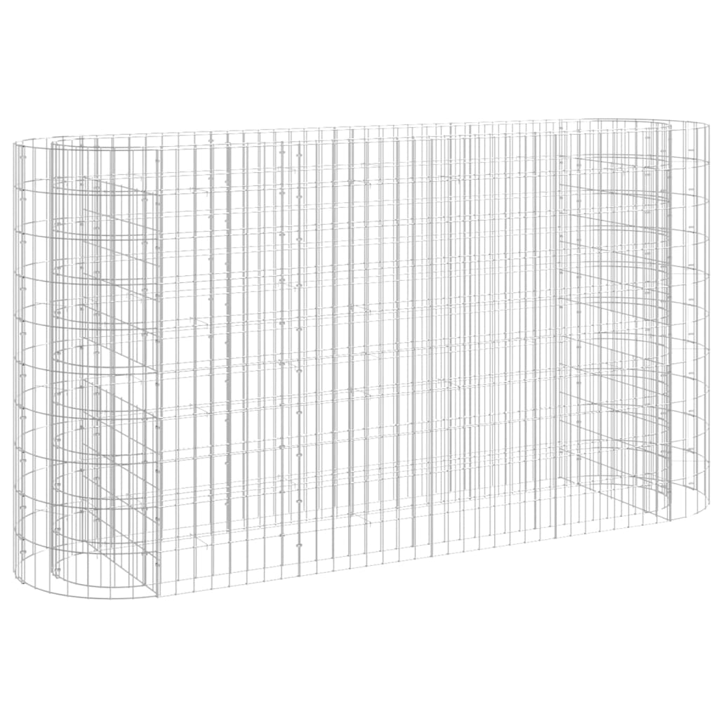 Gabion plantenbak verhoogd 190x50x100 cm gegalvaniseerd ijzer is nu te koop bij PeponiXL, paradijselijk wonen!