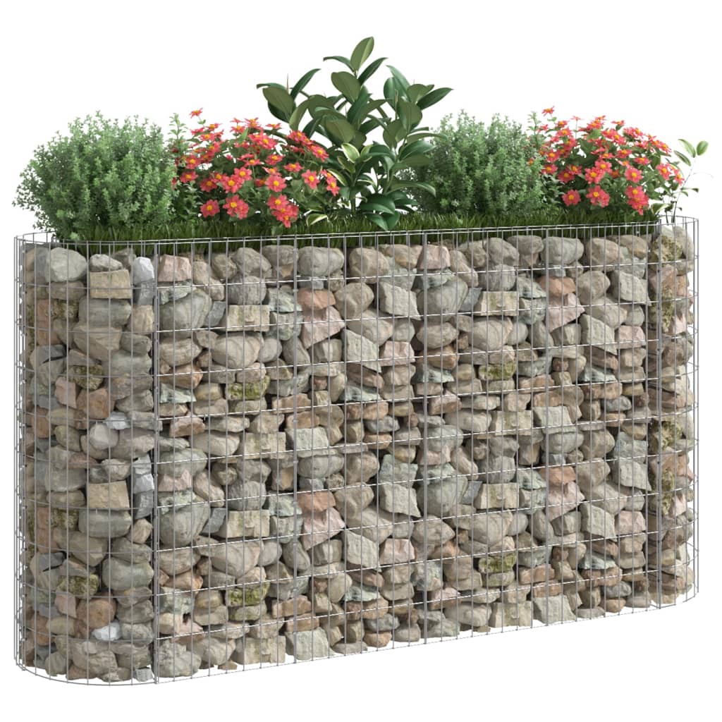 Gabion plantenbak verhoogd 190x50x100 cm gegalvaniseerd ijzer is nu te koop bij PeponiXL, paradijselijk wonen!