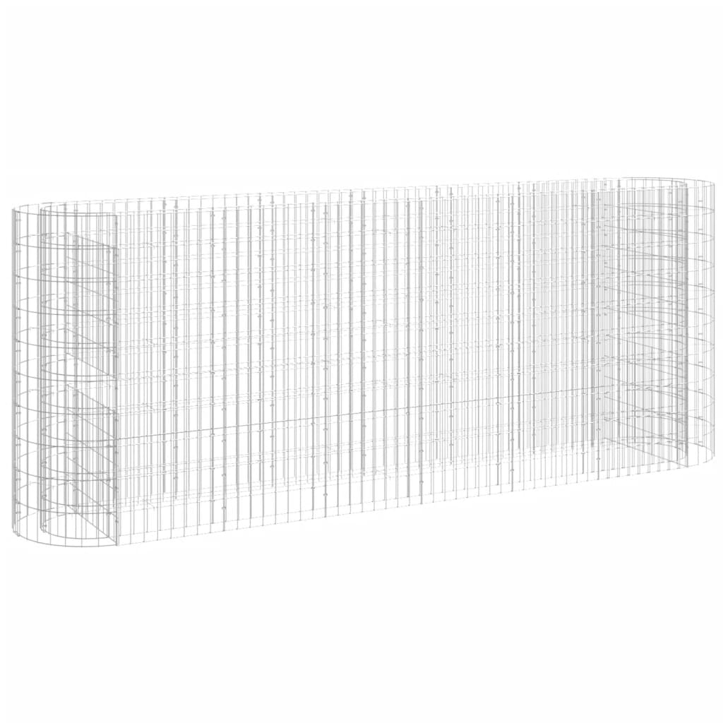 Gabion plantenbak verhoogd 260x50x100 cm gegalvaniseerd ijzer is nu te koop bij PeponiXL, paradijselijk wonen!