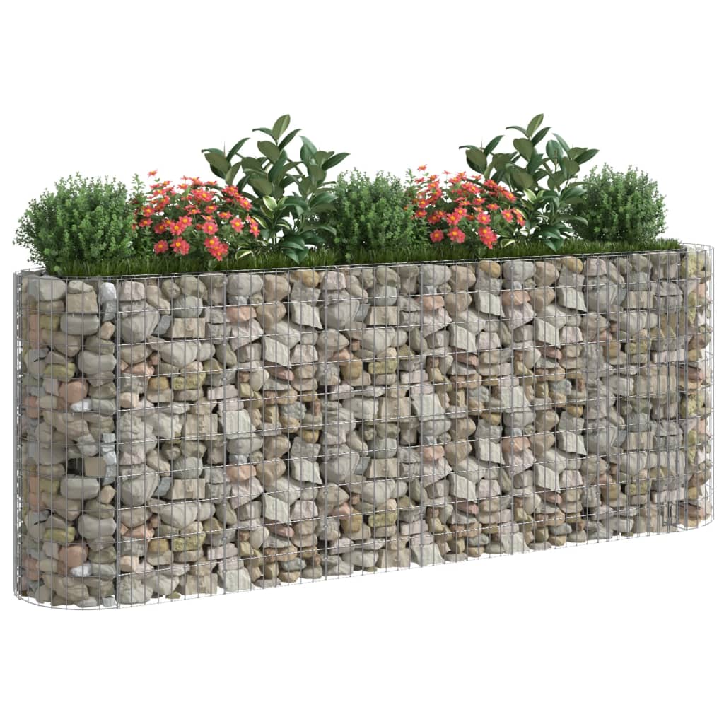 Gabion plantenbak verhoogd 260x50x100 cm gegalvaniseerd ijzer is nu te koop bij PeponiXL, paradijselijk wonen!