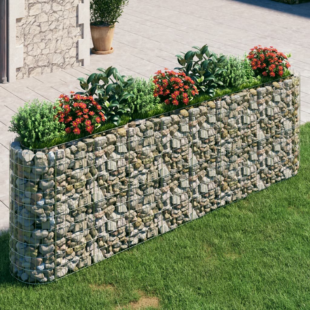 Gabion plantenbak verhoogd 330x50x100 cm gegalvaniseerd ijzer is nu te koop bij PeponiXL, paradijselijk wonen!
