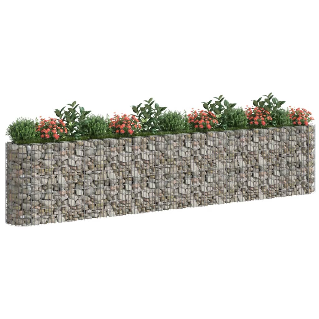 Gabion plantenbak verhoogd 470x50x100 cm gegalvaniseerd ijzer is nu te koop bij PeponiXL, paradijselijk wonen!