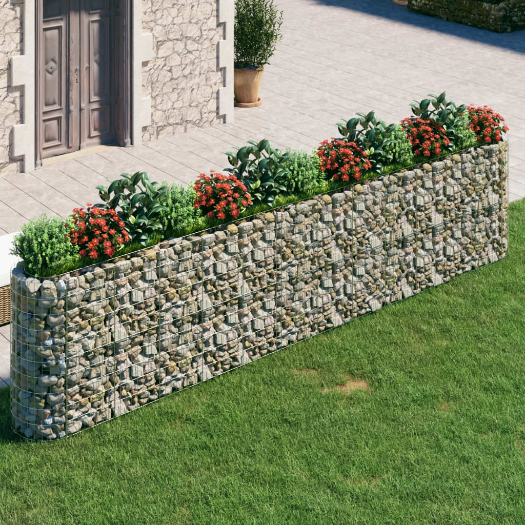 Gabion plantenbak verhoogd 470x50x100 cm gegalvaniseerd ijzer is nu te koop bij PeponiXL, paradijselijk wonen!