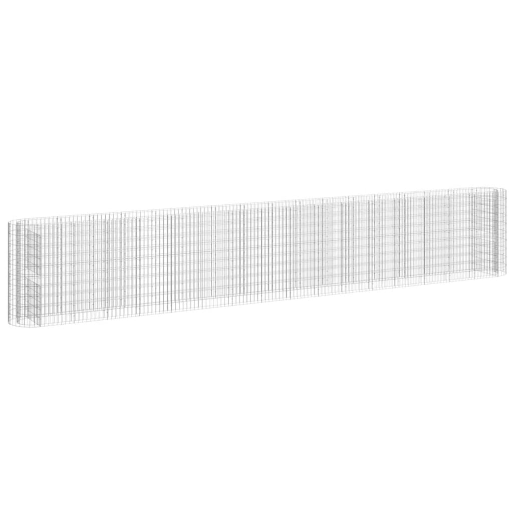 Gabion plantenbak verhoogd 610x50x100 cm gegalvaniseerd ijzer is nu te koop bij PeponiXL, paradijselijk wonen!