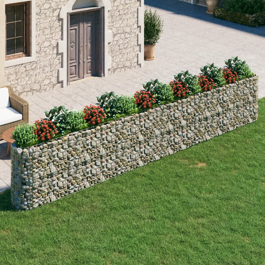 Gabion plantenbak verhoogd 610x50x100 cm gegalvaniseerd ijzer is nu te koop bij PeponiXL, paradijselijk wonen!