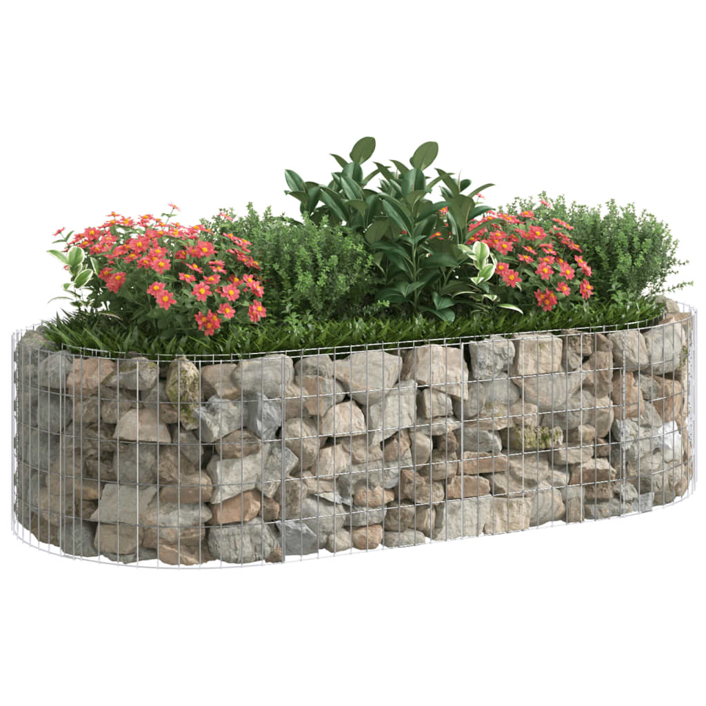 Gabion plantenbak verhoogd 200x100x50 cm gegalvaniseerd ijzer is nu te koop bij PeponiXL, paradijselijk wonen!