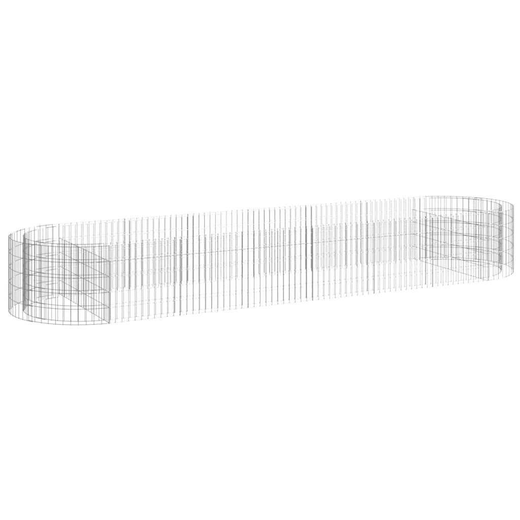 Gabion plantenbak verhoogd 400x100x50 cm gegalvaniseerd ijzer is nu te koop bij PeponiXL, paradijselijk wonen!