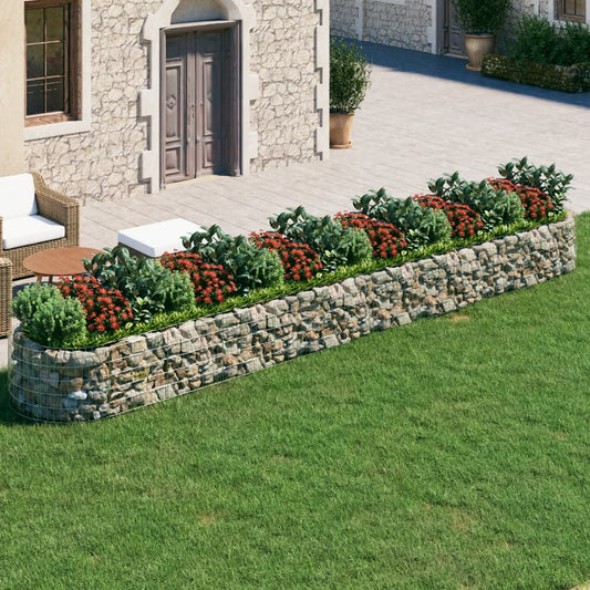 Gabion plantenbak verhoogd 600x100x50 cm gegalvaniseerd ijzer is nu te koop bij PeponiXL, paradijselijk wonen!