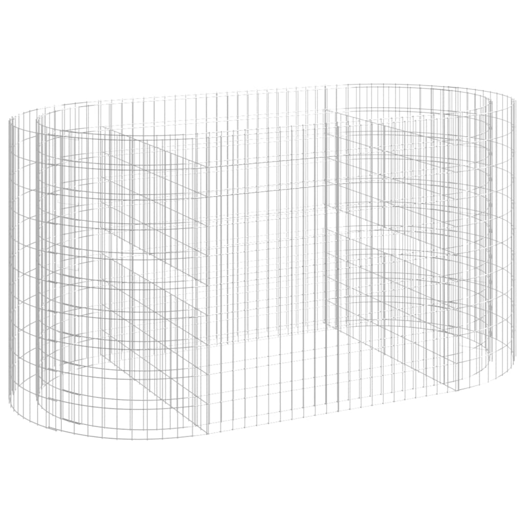 Gabion plantenbak verhoogd 200x100x100 cm gegalvaniseerd ijzer is nu te koop bij PeponiXL, paradijselijk wonen!