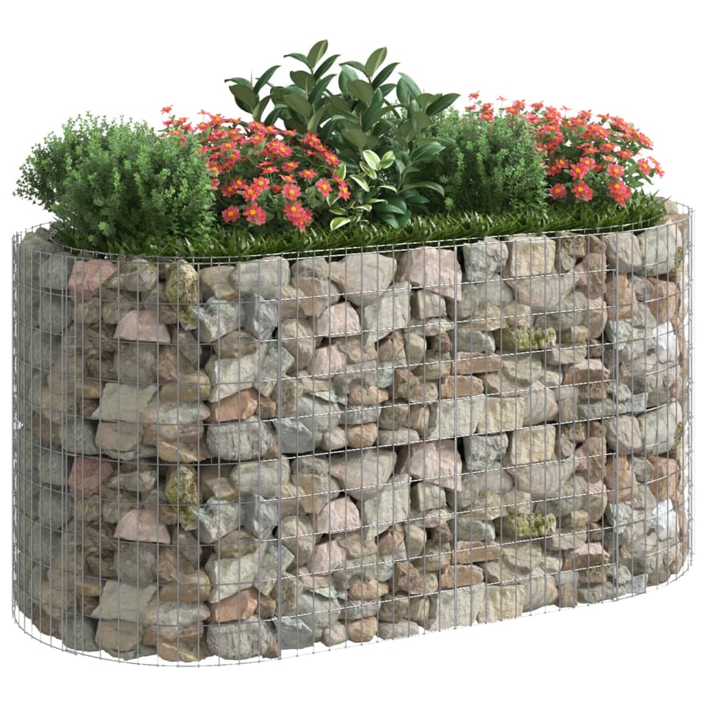 Gabion plantenbak verhoogd 200x100x100 cm gegalvaniseerd ijzer is nu te koop bij PeponiXL, paradijselijk wonen!