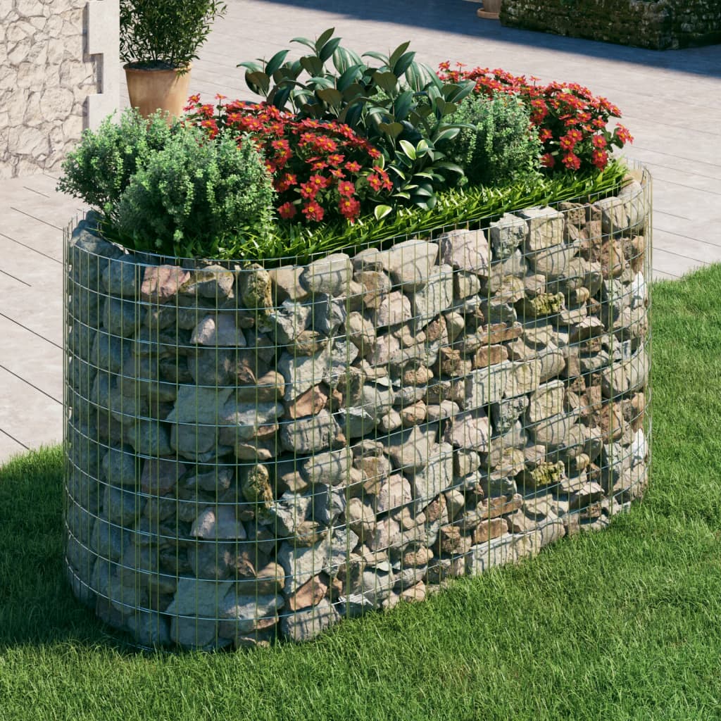 Gabion plantenbak verhoogd 200x100x100 cm gegalvaniseerd ijzer is nu te koop bij PeponiXL, paradijselijk wonen!