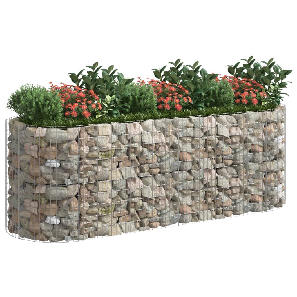 Gabion plantenbak verhoogd 300x100x100 cm gegalvaniseerd ijzer is nu te koop bij PeponiXL, paradijselijk wonen!