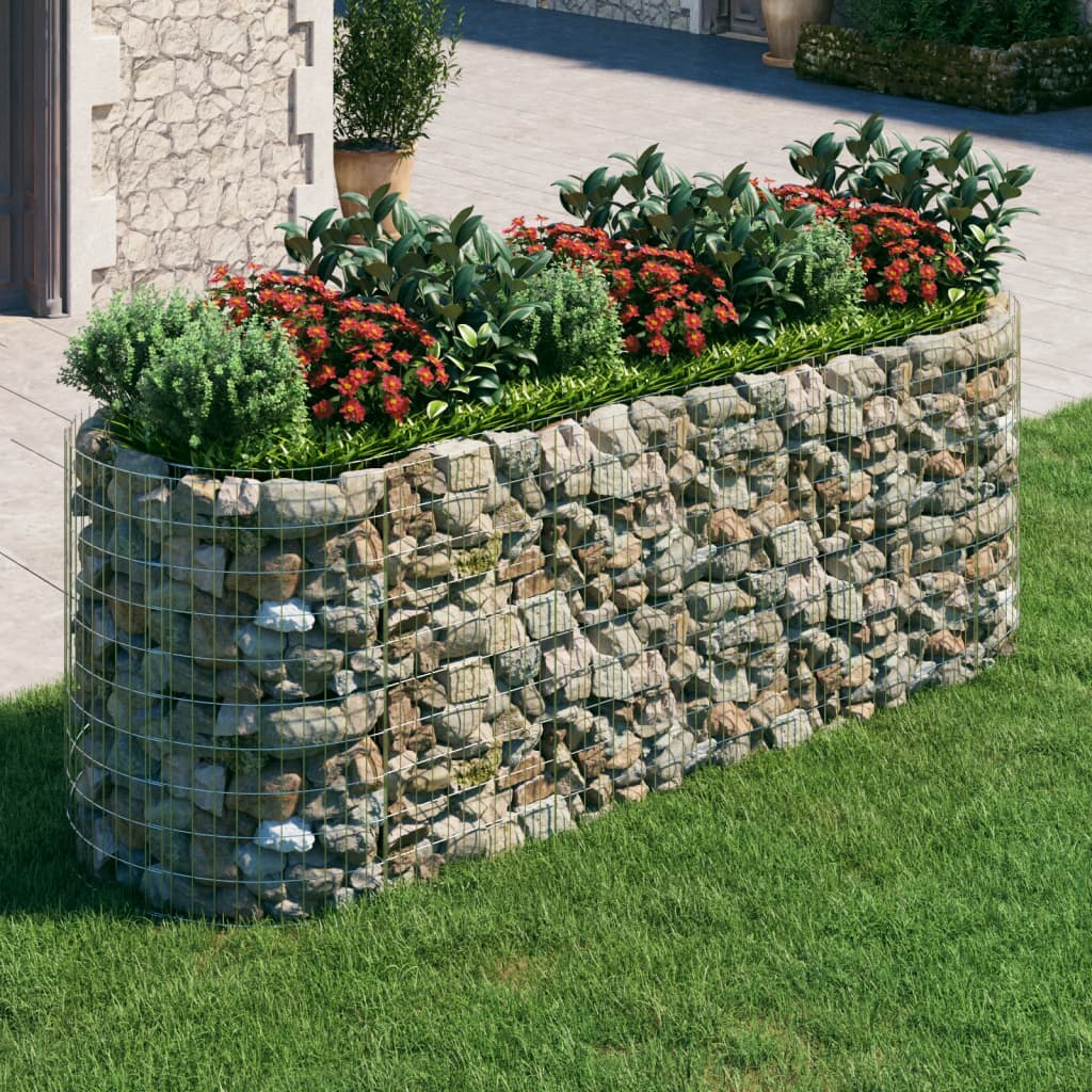 Gabion plantenbak verhoogd 300x100x100 cm gegalvaniseerd ijzer is nu te koop bij PeponiXL, paradijselijk wonen!