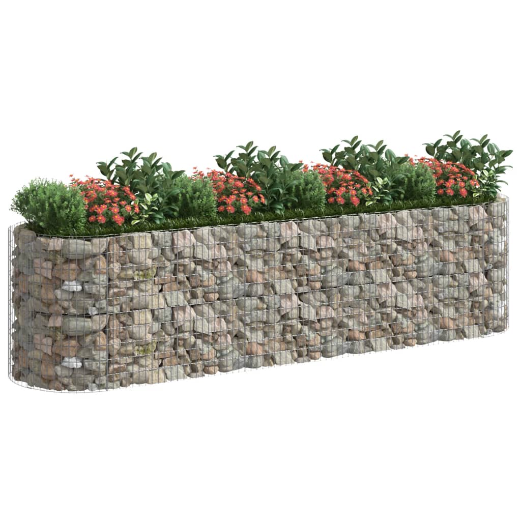 Gabion plantenbak verhoogd 400x100x100 cm gegalvaniseerd ijzer is nu te koop bij PeponiXL, paradijselijk wonen!