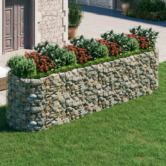Gabion plantenbak verhoogd 400x100x100 cm gegalvaniseerd ijzer is nu te koop bij PeponiXL, paradijselijk wonen!