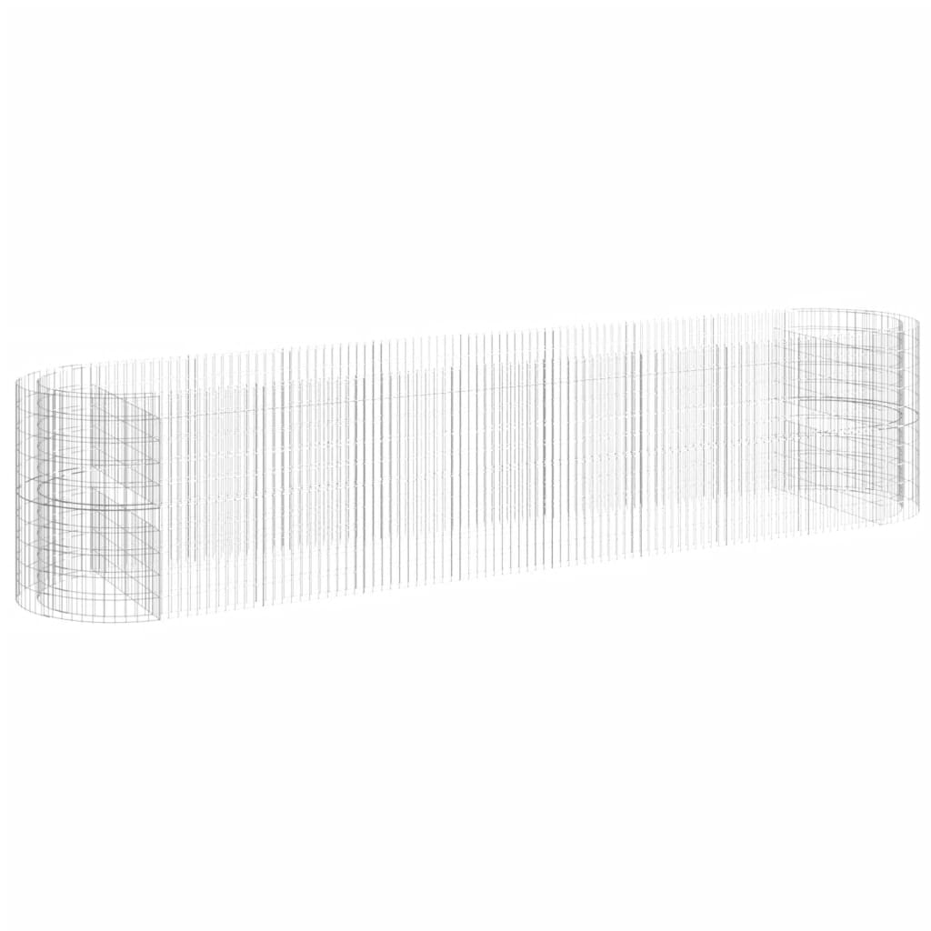 Gabion plantenbak verhoogd 500x100x100 cm gegalvaniseerd ijzer is nu te koop bij PeponiXL, paradijselijk wonen!