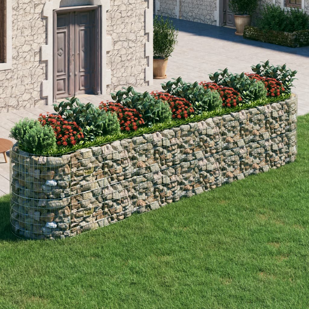 Gabion plantenbak verhoogd 500x100x100 cm gegalvaniseerd ijzer is nu te koop bij PeponiXL, paradijselijk wonen!