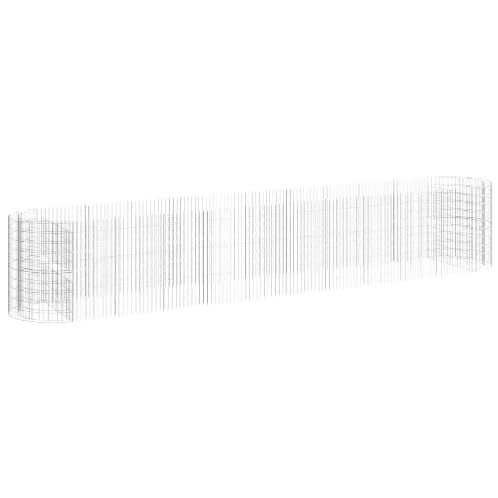 Gabion plantenbak verhoogd 600x100x100 cm gegalvaniseerd ijzer is nu te koop bij PeponiXL, paradijselijk wonen!