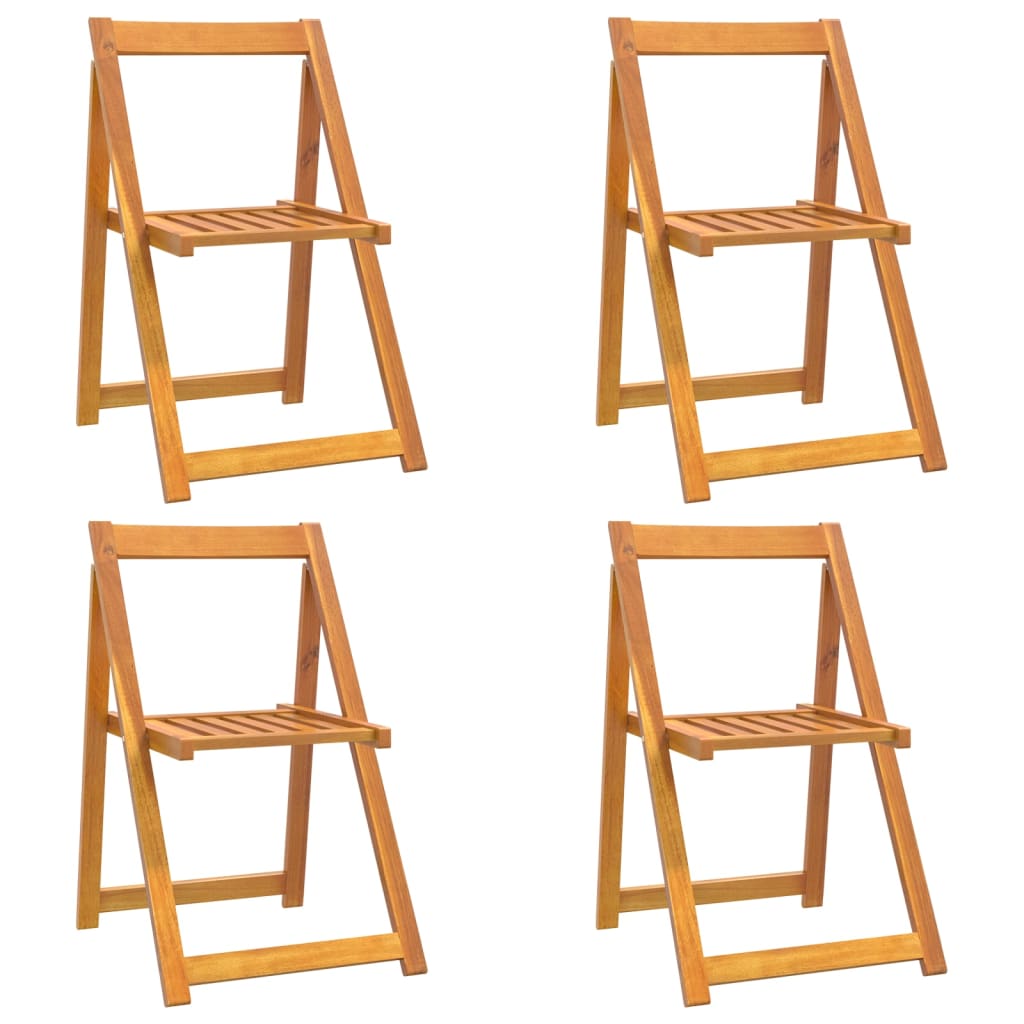 Tuinstoelen 4 st inklapbaar massief acaciahout is nu te koop bij PeponiXL, paradijselijk wonen!