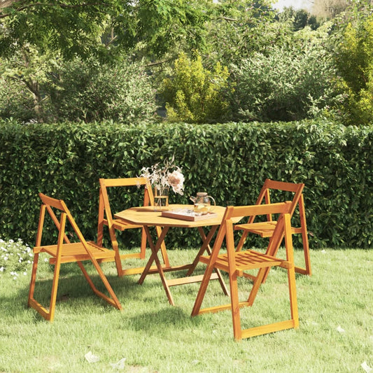 Tuinstoelen 4 st inklapbaar massief acaciahout is nu te koop bij PeponiXL, paradijselijk wonen!