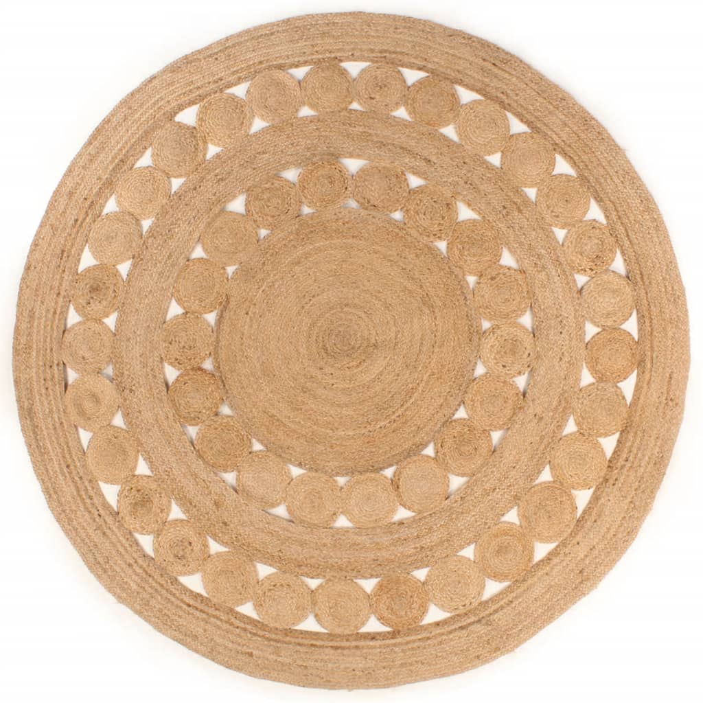 Tapijt met ontwerp rond 180 cm gevlochten jute is nu te koop bij PeponiXL, paradijselijk wonen!