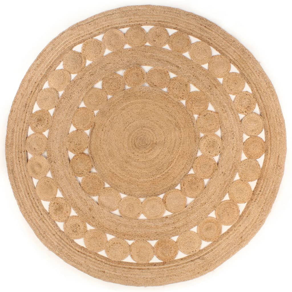 Tapijt met ontwerp rond 210 cm gevlochten jute is nu te koop bij PeponiXL, paradijselijk wonen!