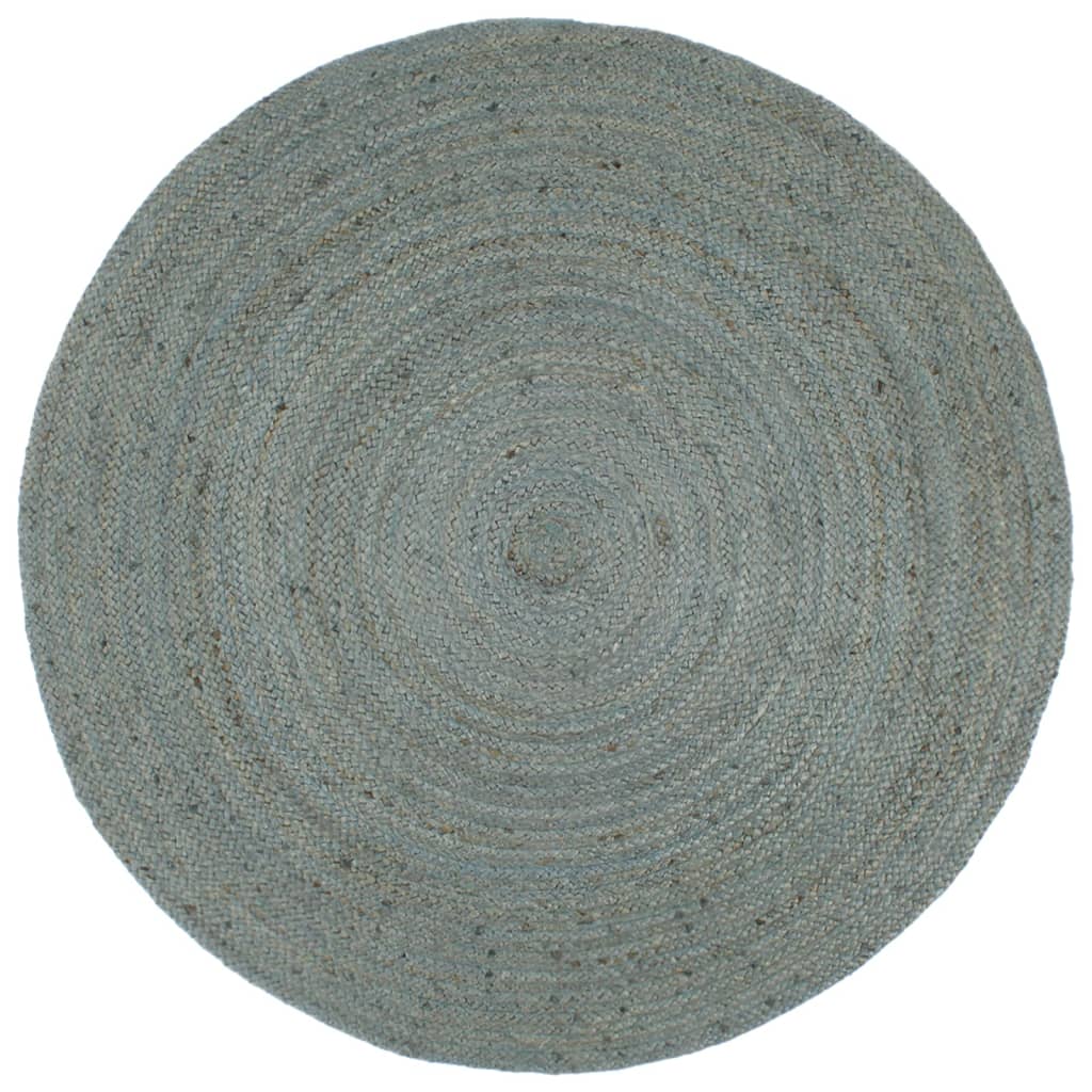 Vloerkleed handgemaakt rond 180 cm jute olijfgroen is nu te koop bij PeponiXL, paradijselijk wonen!