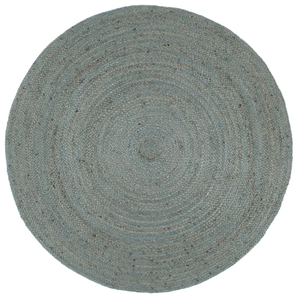 Vloerkleed handgemaakt rond 210 cm jute olijfgroen is nu te koop bij PeponiXL, paradijselijk wonen!