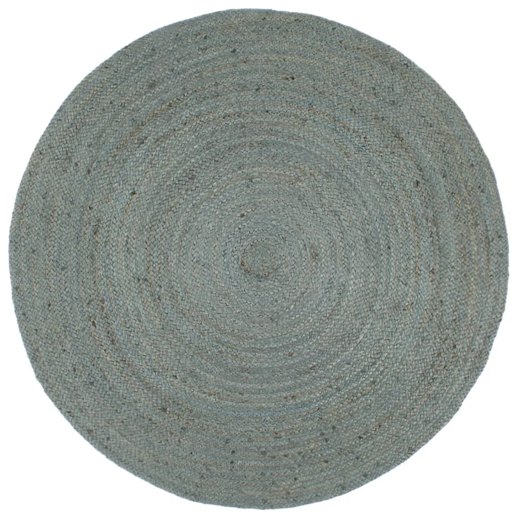 Vloerkleed handgemaakt rond 240 cm jute olijfgroen is nu te koop bij PeponiXL, paradijselijk wonen!