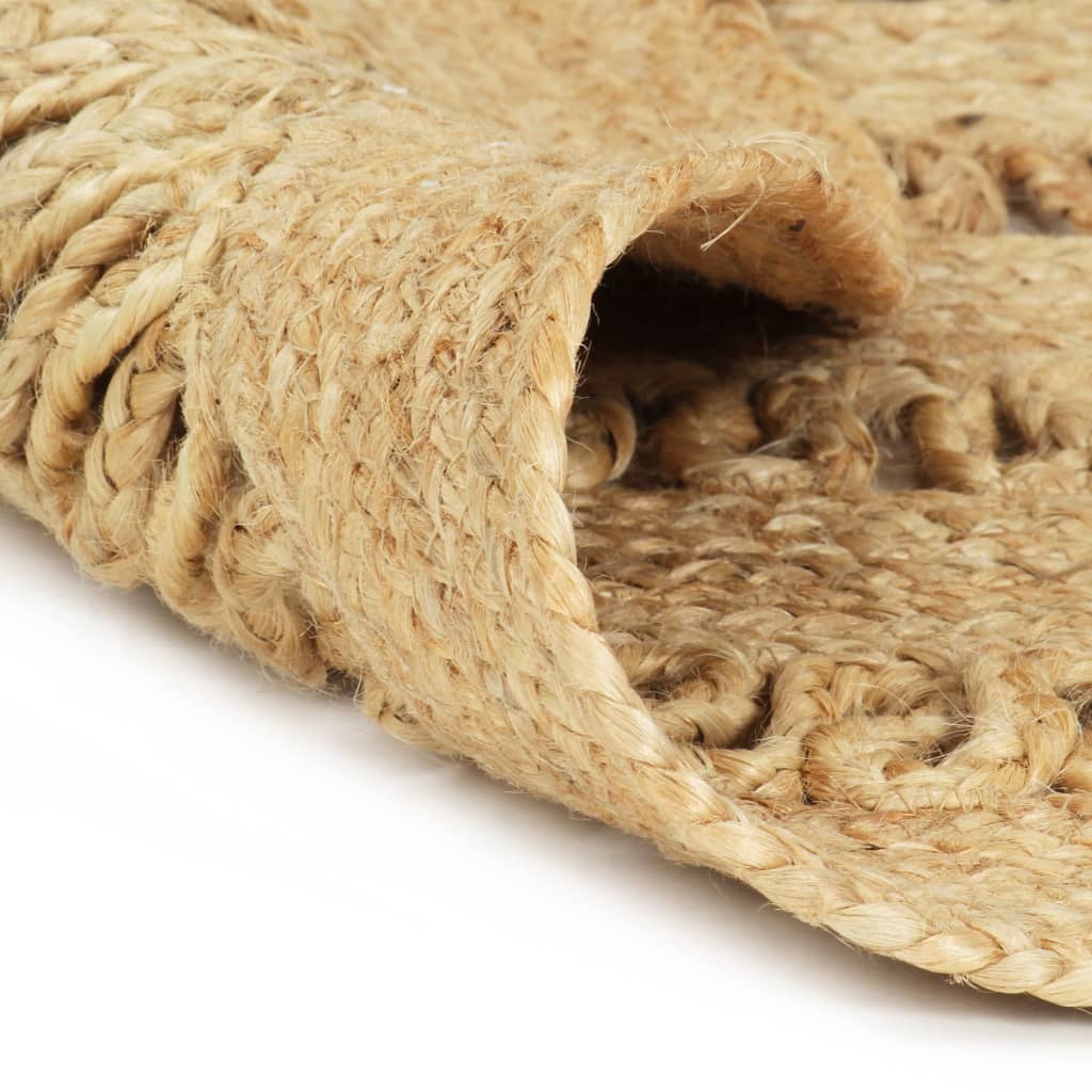 Vloerkleed handgemaakt 210 cm gevlochten jute is nu te koop bij PeponiXL, paradijselijk wonen!
