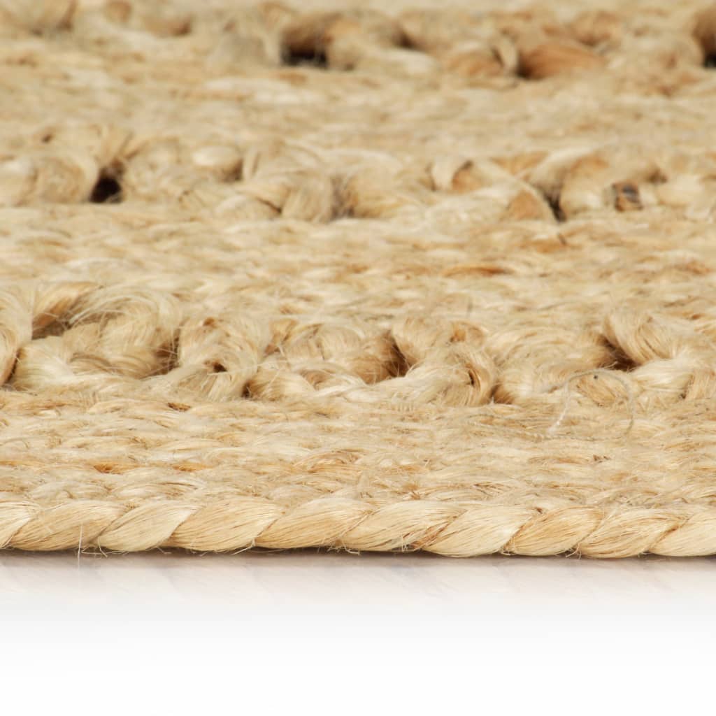 Vloerkleed handgemaakt 210 cm gevlochten jute is nu te koop bij PeponiXL, paradijselijk wonen!