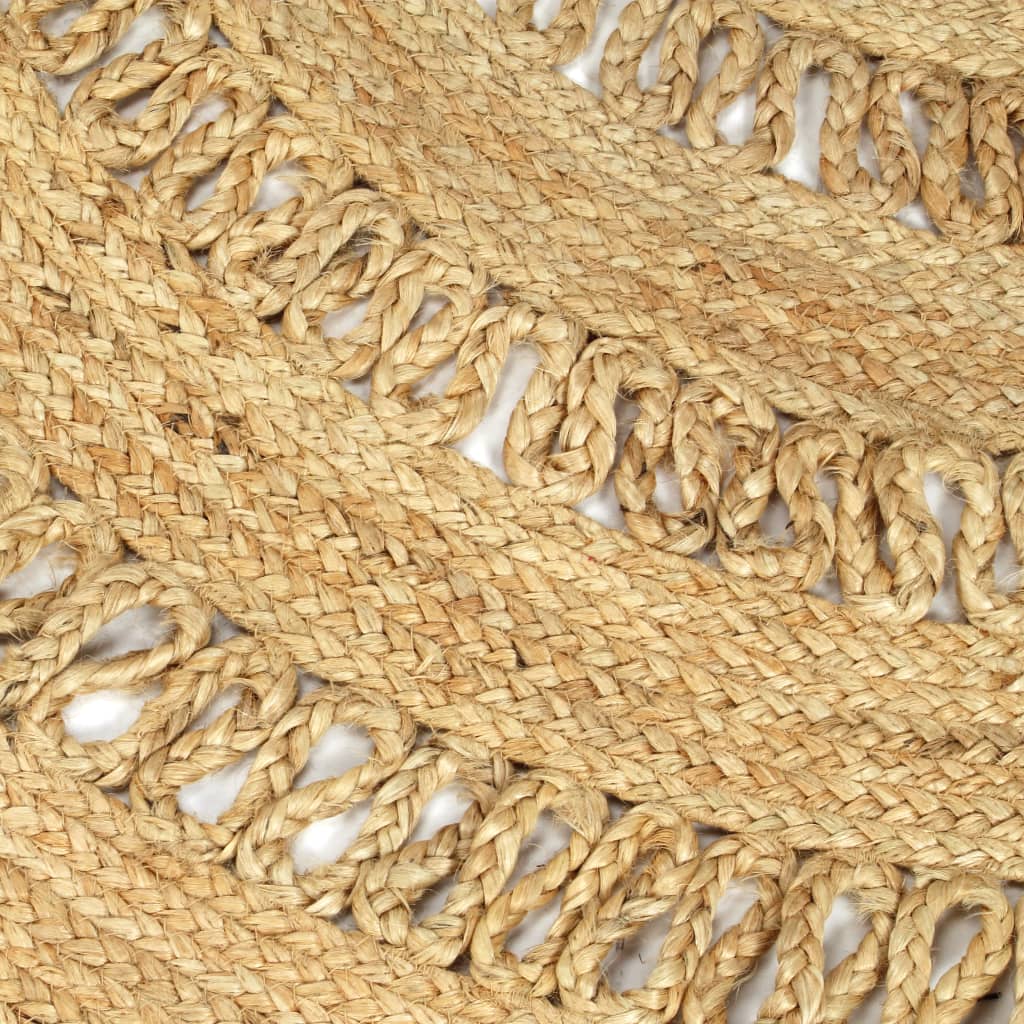 Vloerkleed handgemaakt 210 cm gevlochten jute is nu te koop bij PeponiXL, paradijselijk wonen!