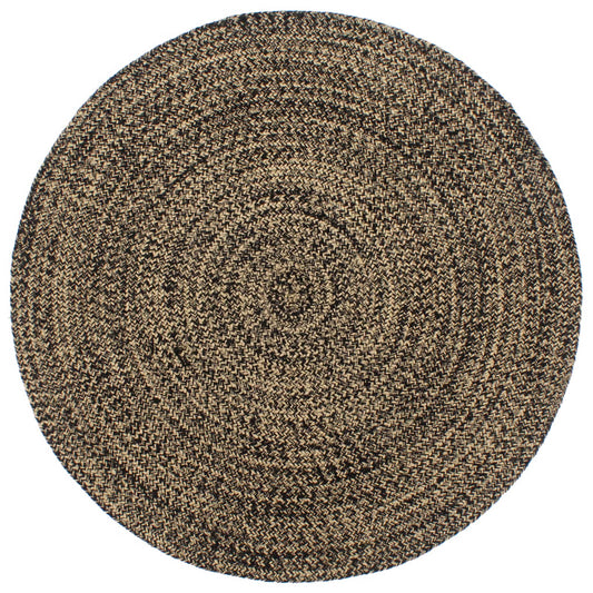 Vloerkleed handgemaakt 210 cm jute zwart en bruin is nu te koop bij PeponiXL, paradijselijk wonen!