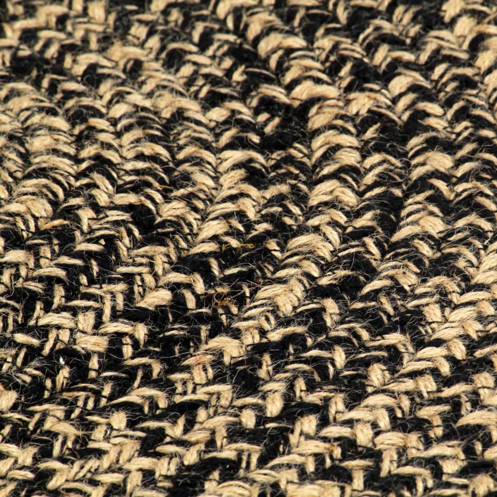 Vloerkleed handgemaakt 210 cm jute zwart en bruin is nu te koop bij PeponiXL, paradijselijk wonen!