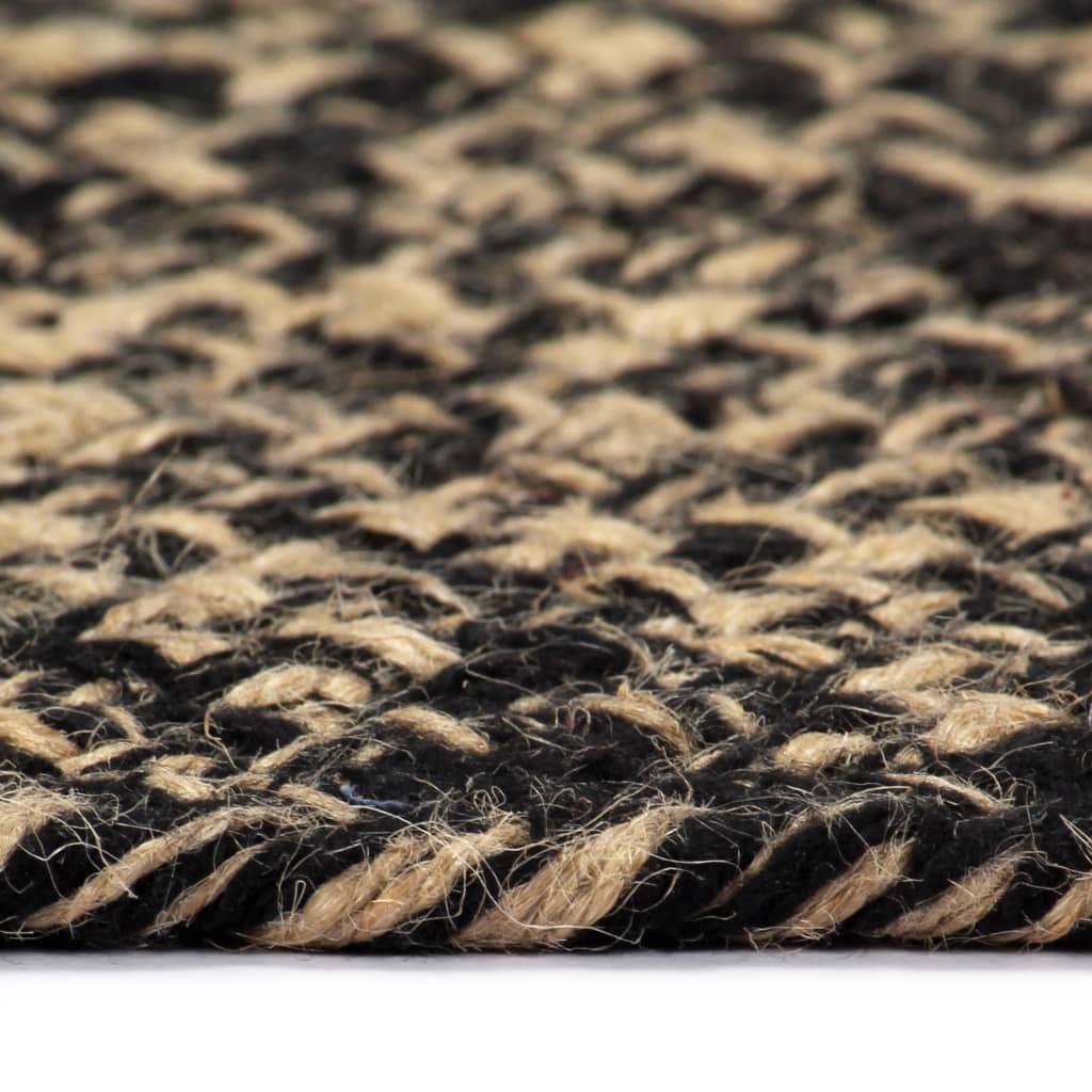 Vloerkleed handgemaakt 240 cm jute zwart en bruin is nu te koop bij PeponiXL, paradijselijk wonen!