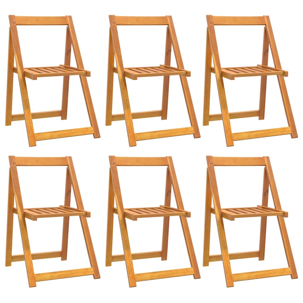 Tuinstoelen inklapbaar 6 st massief acaciahout is nu te koop bij PeponiXL, paradijselijk wonen!