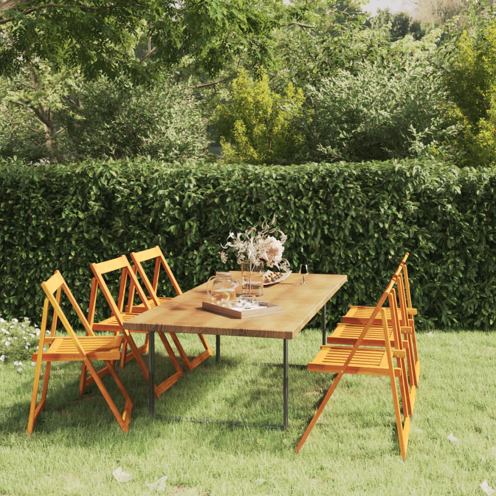 Tuinstoelen inklapbaar 6 st massief acaciahout is nu te koop bij PeponiXL, paradijselijk wonen!