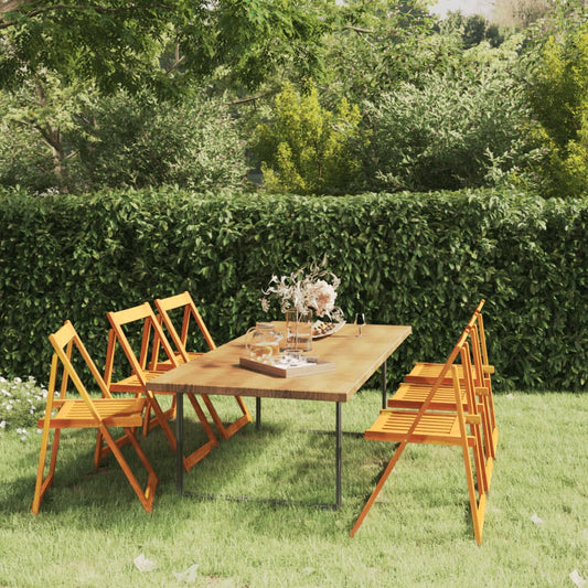 Tuinstoelen inklapbaar 6 st massief acaciahout is nu te koop bij PeponiXL, paradijselijk wonen!