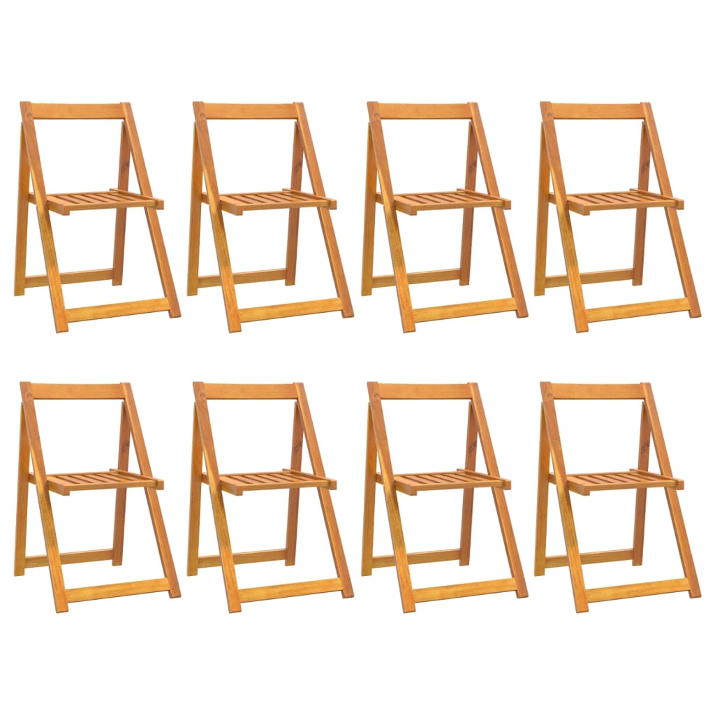 Tuinstoelen 8 st inklapbaar massief acaciahout is nu te koop bij PeponiXL, paradijselijk wonen!