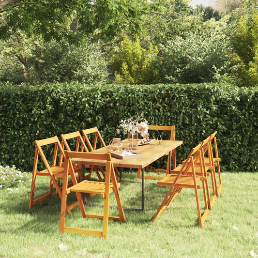 Tuinstoelen 8 st inklapbaar massief acaciahout is nu te koop bij PeponiXL, paradijselijk wonen!