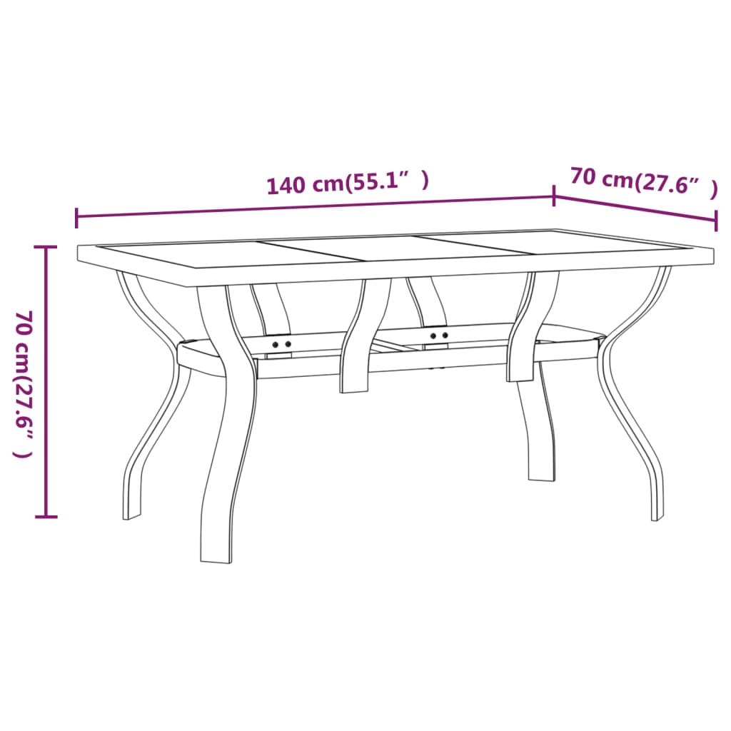 5-delige Tuinset bruin en zwart is nu te koop bij PeponiXL, paradijselijk wonen!