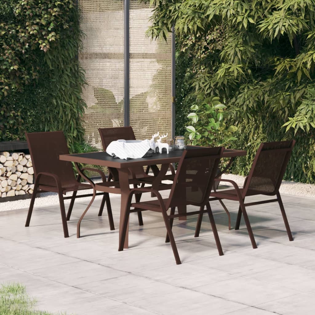 5-delige Tuinset bruin en zwart is nu te koop bij PeponiXL, paradijselijk wonen!