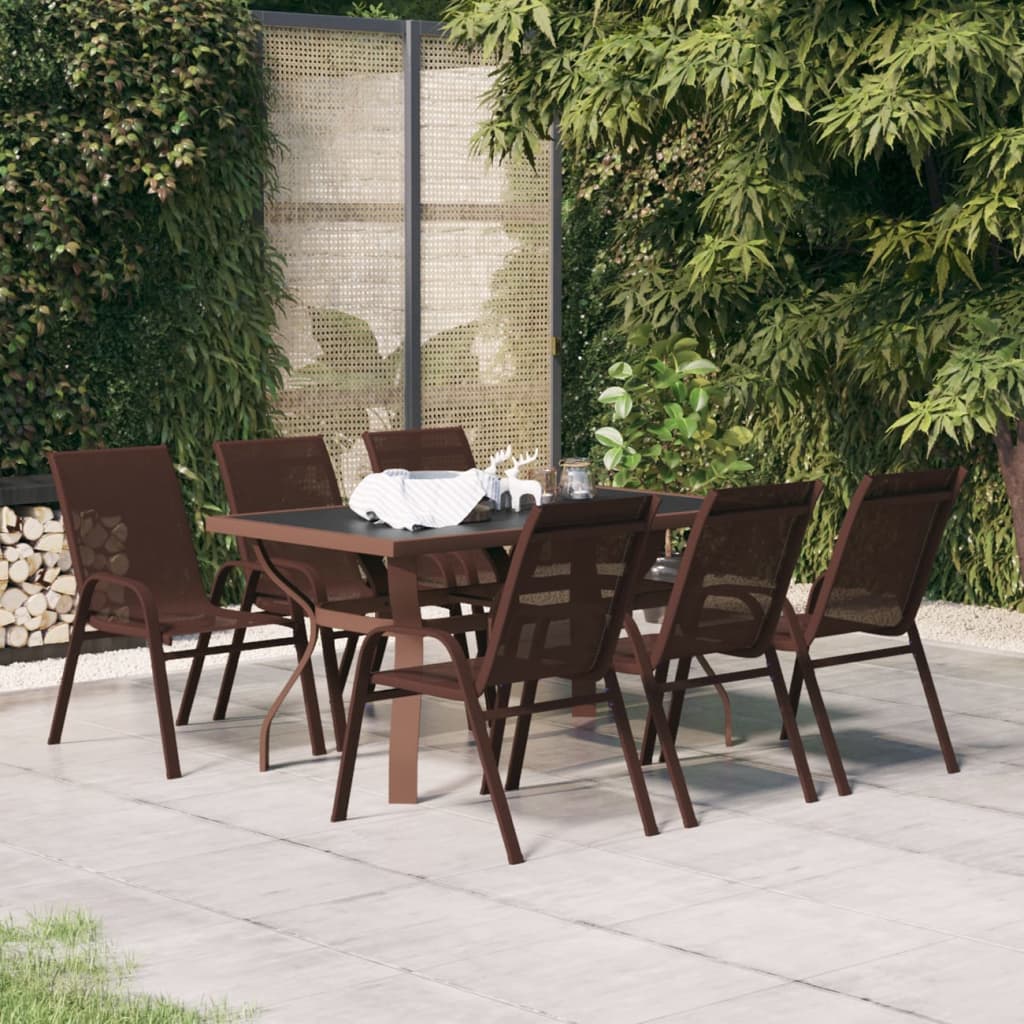 7-delige Tuinset bruin en zwart is nu te koop bij PeponiXL, paradijselijk wonen!