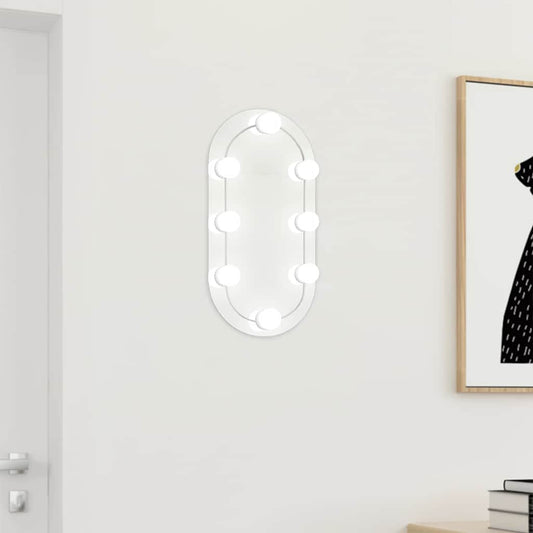 Spiegel met LED-verlichting 40x20 cm glas ovaal is nu te koop bij PeponiXL, paradijselijk wonen!
