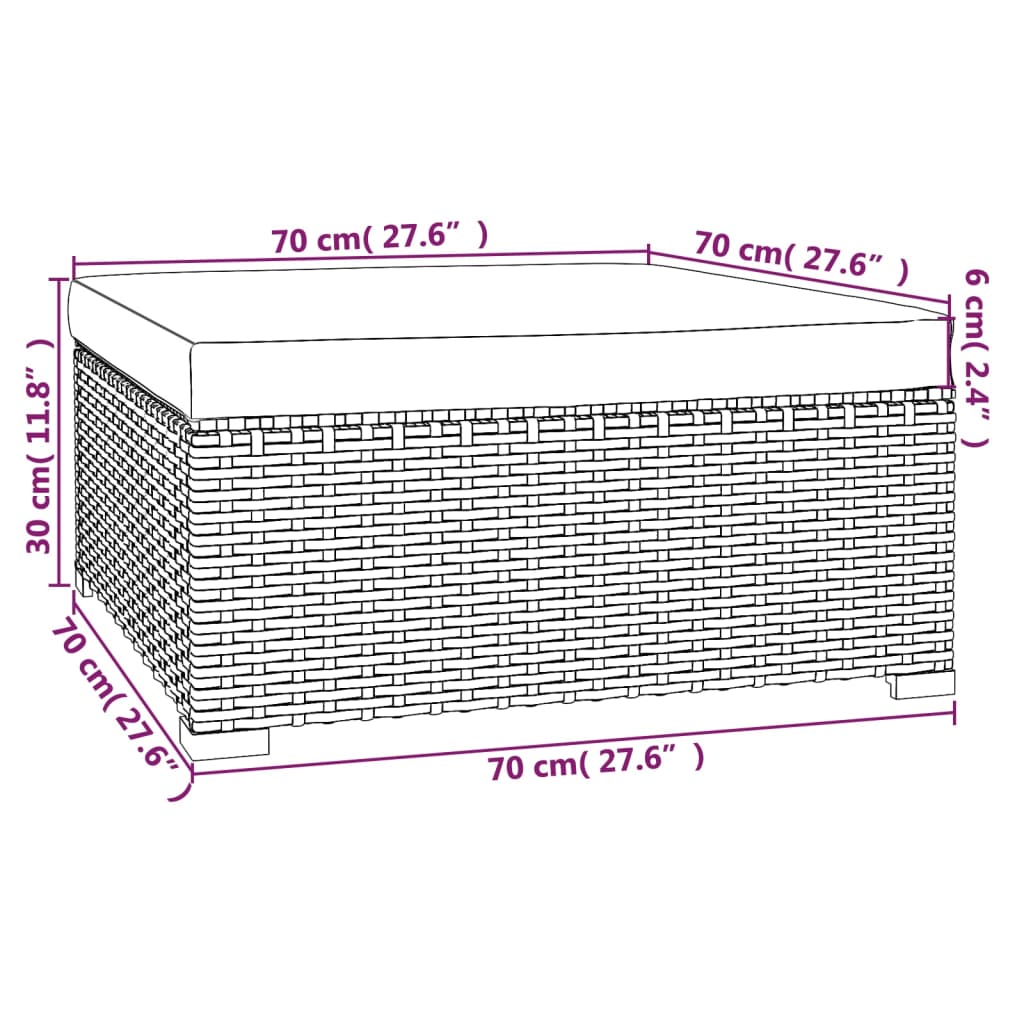 5-delige Loungeset met kussens poly rattan bruin is nu te koop bij PeponiXL, paradijselijk wonen!