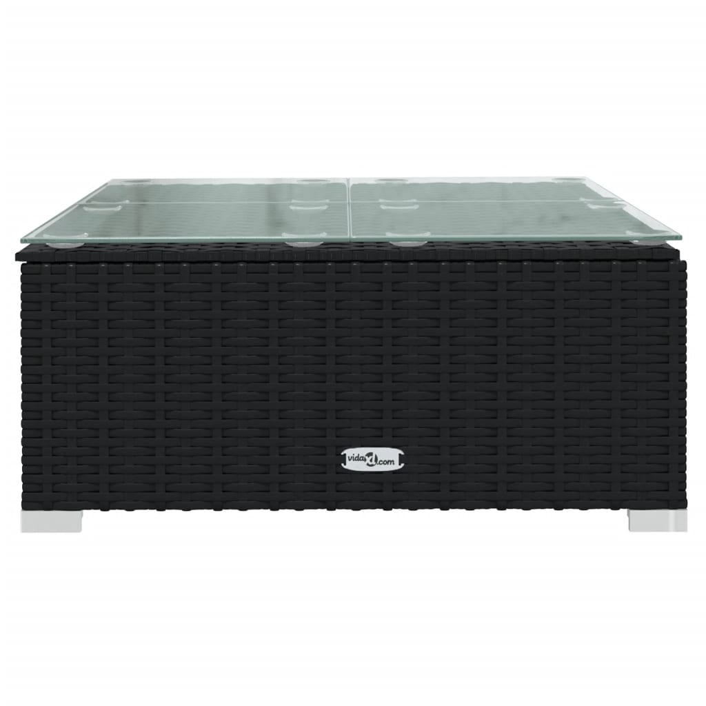 7-delige Loungeset met kussens poly rattan zwart is nu te koop bij PeponiXL, paradijselijk wonen!